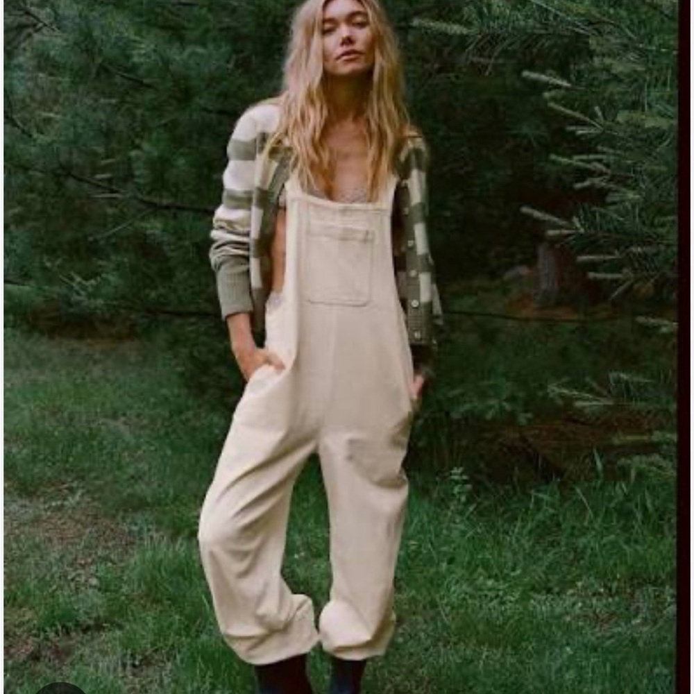 Aerie Women's Cream Overalls no tags but never worn